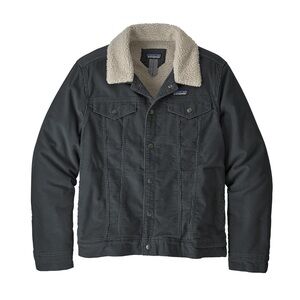 Men's Grey Sherpa-Lined Jacket